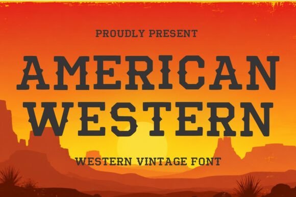 American Western Font for Bold Web Headers