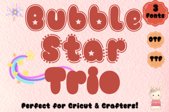 Bubble Star Trio: A Retro Display Font for Modern Editors