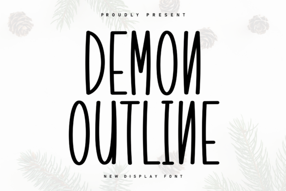 Demon Outline Font for Editorial Design