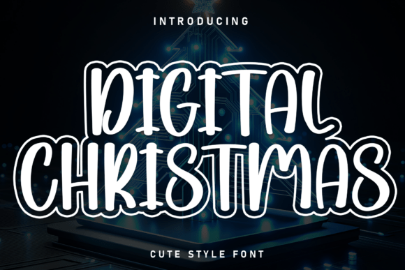 Digital Christmas Font for Festive Editorial Design