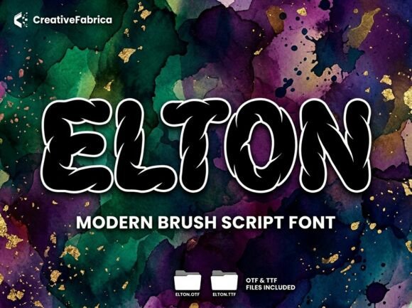 Elton: A Bold Brush Script Typeface for Makers