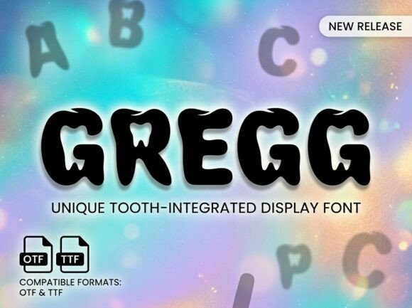 Gregg Typeface for Playful Editorial Design