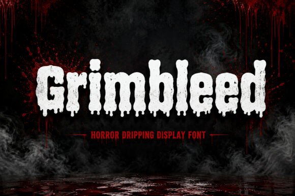 Grimbleed Typeface for Horror Editorial Design