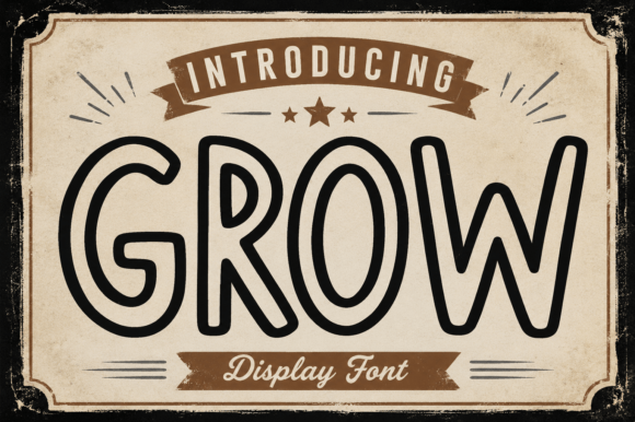 Grow Display Font for Editorial Design