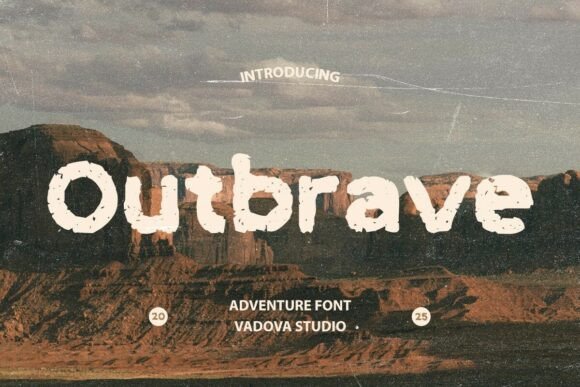 Outbrave Display Font for Bold Craft Projects