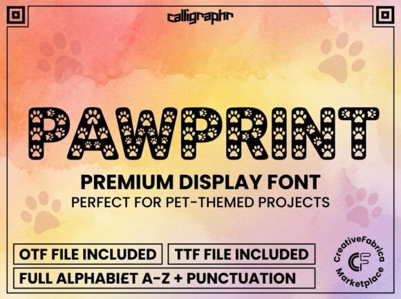 Pawprint Display Font for Bold Campaigns