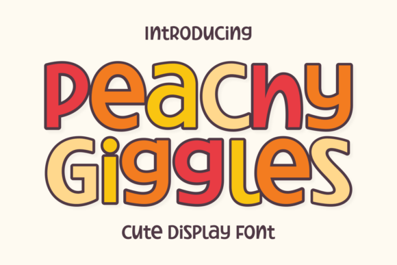 Peachy Giggles: A Playful Display Font for Bold Campaigns