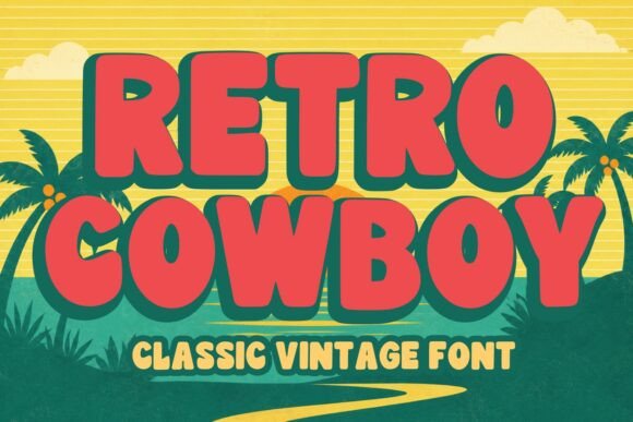 Retro Cowboy Typeface for Editorial Design