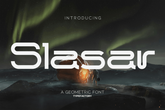 Slasar Font: Modern Geometric Display for Crafters
