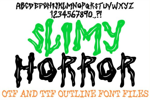Slimy Horror Font for Editorial Design