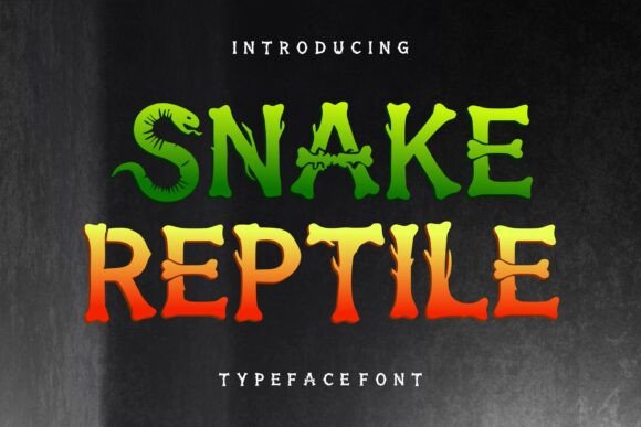 Snake Reptile Typeface for Bold Editorial Design