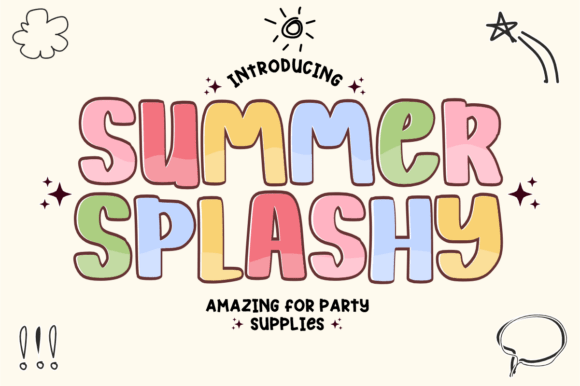 Summer Splashy Display Font for Web Design
