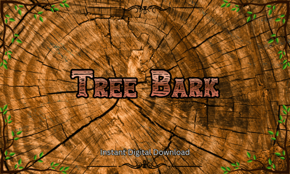 Tree Bark Font for Rustic Craft Designs