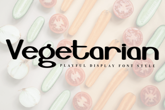 Vegetarian Font for Festive Holiday Crafts